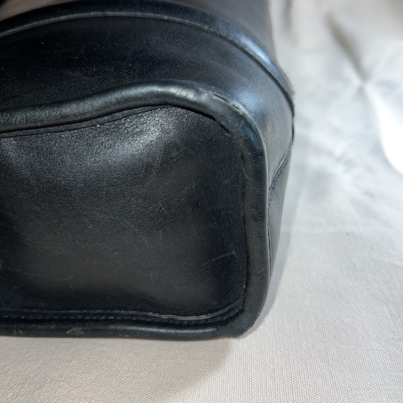 Vintage Coach Black Envelope Portfolio Briefcase Tote Bag With Brass Hardware - Picture 10 of 12